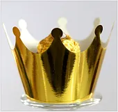 Манжетка для капкейка "Корона Золотая" 25 шт.