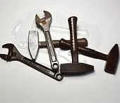 Форма для шоколада "Инструменты: ключ и молоток", 2 шт (Пластик)